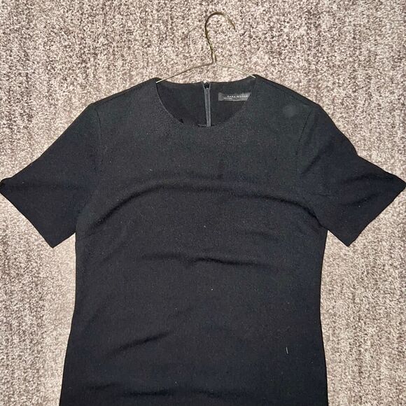 ZARA Women's Black Tassel Dress with Short Sleeves Size XS - Picture 6 of 9